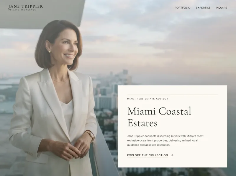 Miami Coastal Estates, the selected refined design direction for Jane Trippier