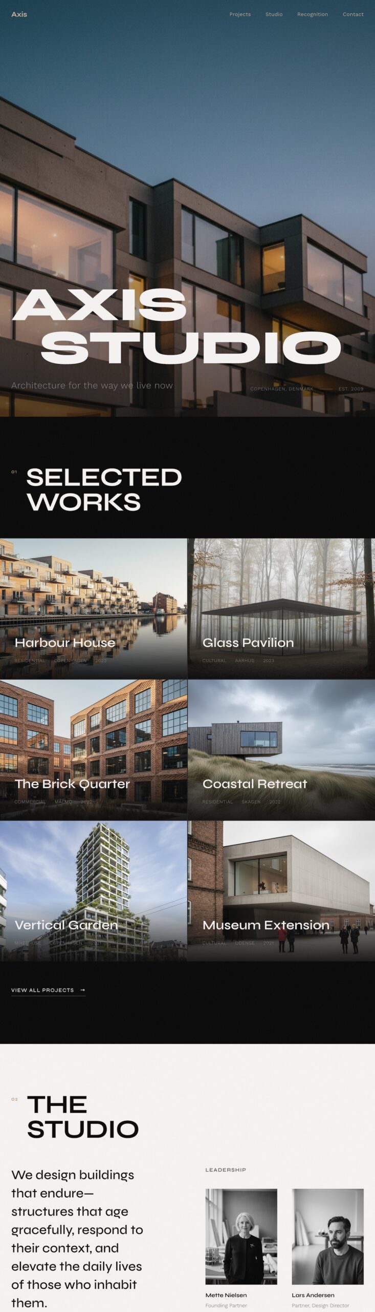 Architecture firm website